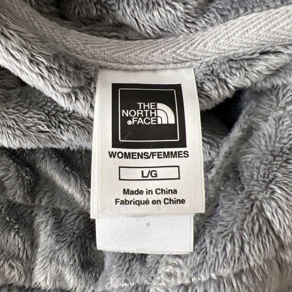 The North Face Sweater Women Medium Grey Soft Fleece Line Zip Up Mid Length Cold - Picture 6 of 16
